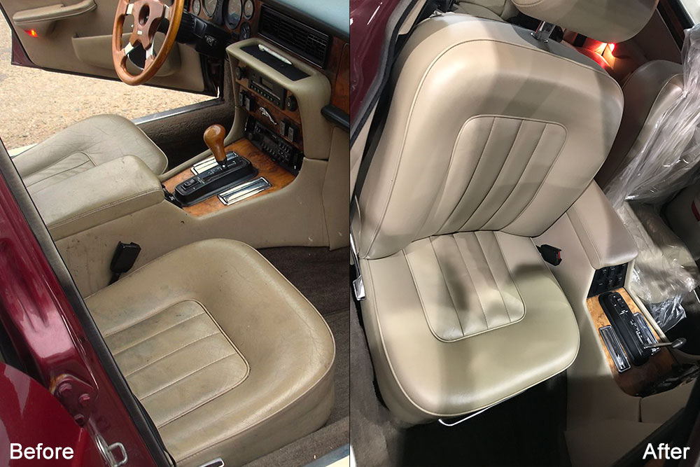 Re-Dye Leather Upholstery Before & After